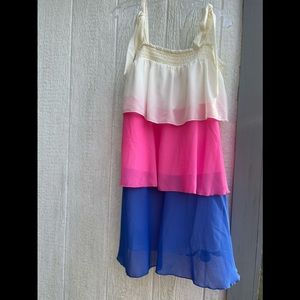 Tiered shoulder tie dress